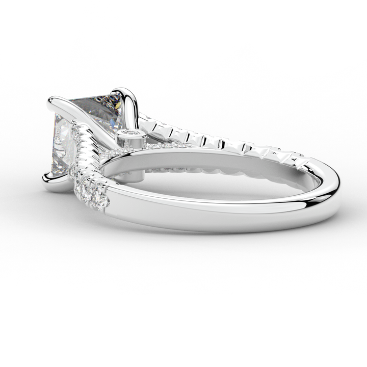 2.45CT.TW PRINCESS LAB DIAMOND ENGAGEMENT RING - Nazarelle