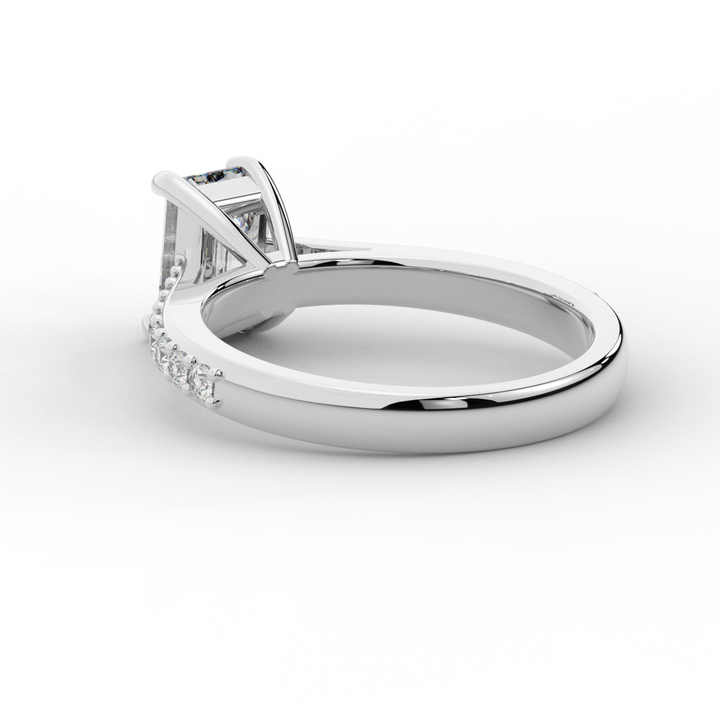 1.25CT.TW EMERALD CUT LAB DIAMOND SOLITAIRE ENGAGEMENT RING - Nazarelle