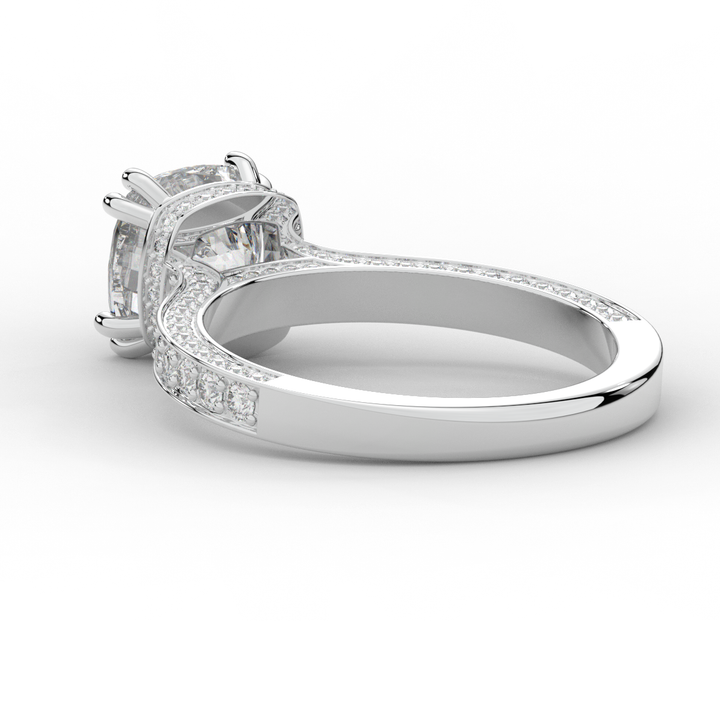 2.60CT.TW CUSHION LAB DIAMOND SOLITAIRE ENGAGEMENT RING - Nazarelle