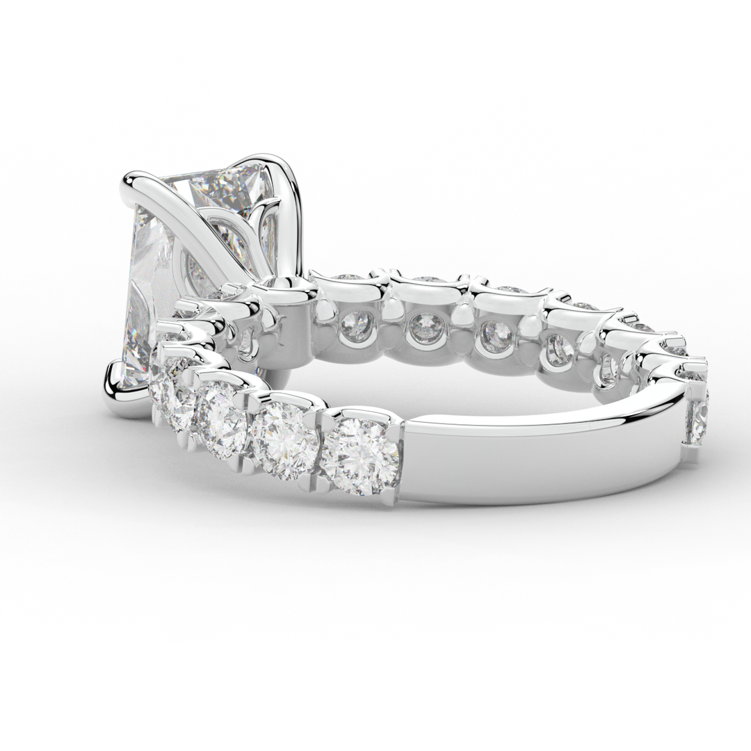 4.35CT.TW RADIANT LAB DIAMOND ENGAGEMENT RING - Nazarelle