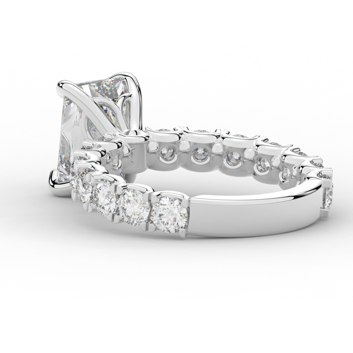 4.35CT.TW RADIANT LAB DIAMOND ENGAGEMENT RING - Nazarelle