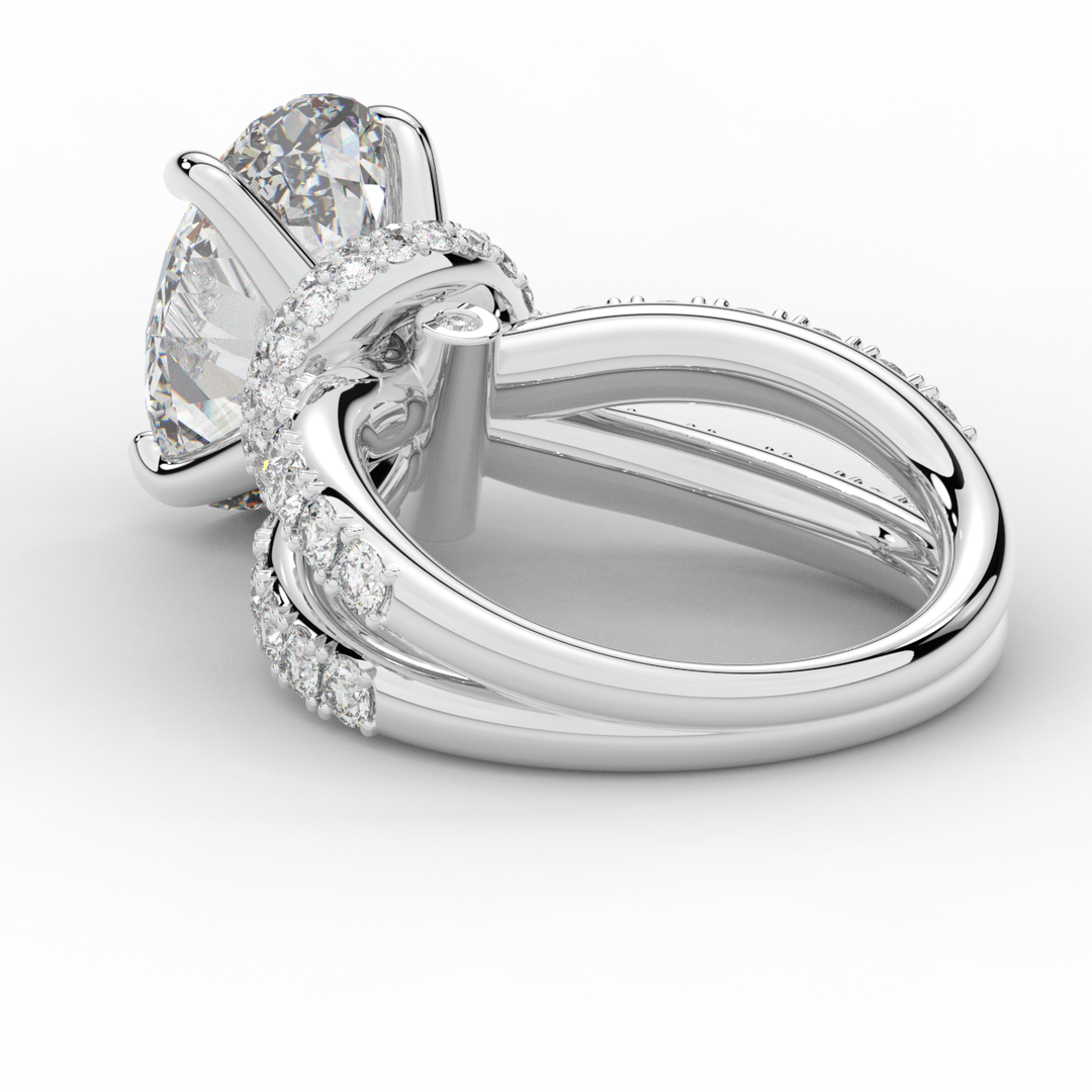 6.25CT.TW OVAL LAB DIAMOND ENGAGEMENT RING