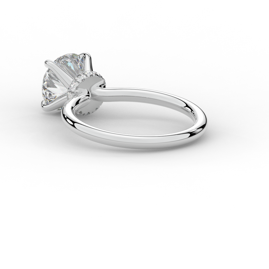 2.05CT.TW ROUND LAB DIAMOND SOLITAIRE ENGAGEMENT RING - Nazarelle