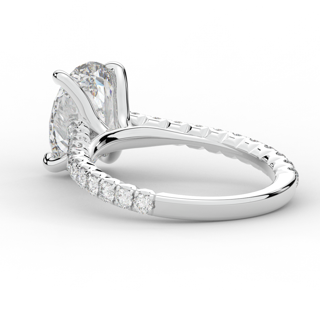 2.40CT.TW OVAL LAB DIAMOND ENGAGEMENT RING - Nazarelle