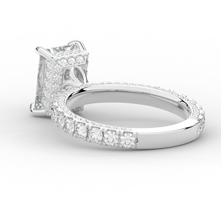 3.00CT.TW RADIANT LAB DIAMOND ENGAGEMENT RING - Nazarelle