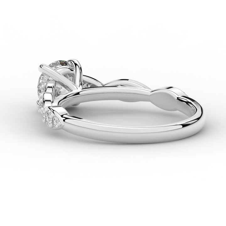 1.20CT.TW ROUND LAB DIAMOND SOLITAIRE ENGAGEMENT RING - Nazarelle