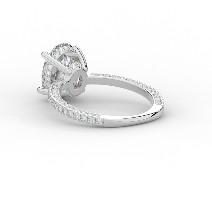 3.15CT.TW OVAL LAB DIAMOND SOLITAIRE ENGAGEMENT RING - Nazarelle