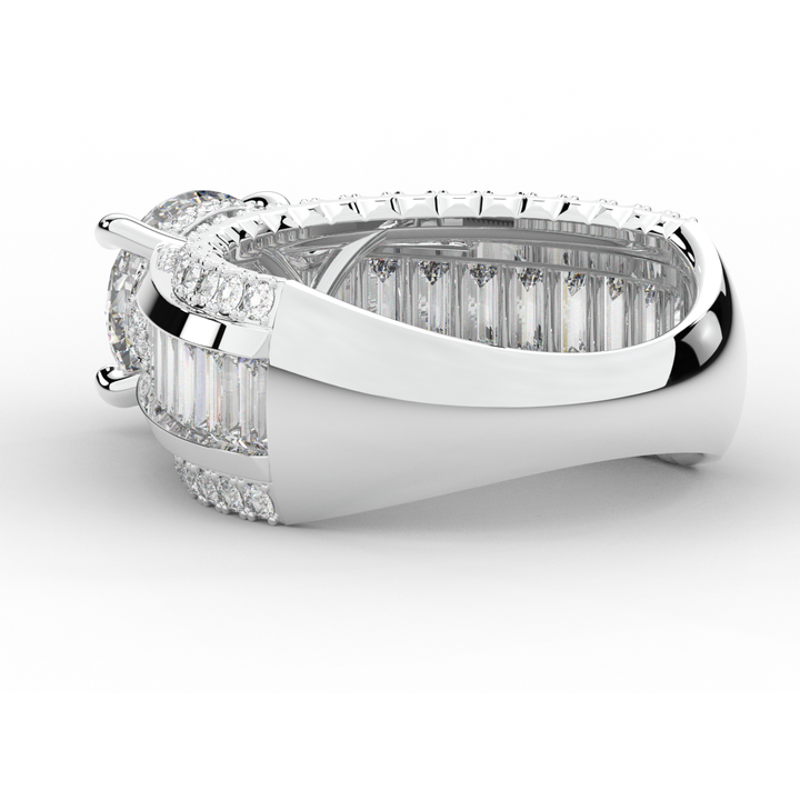 3.15CT.TW ROUND LAB DIAMOND ENGAGEMENT RING - Nazarelle