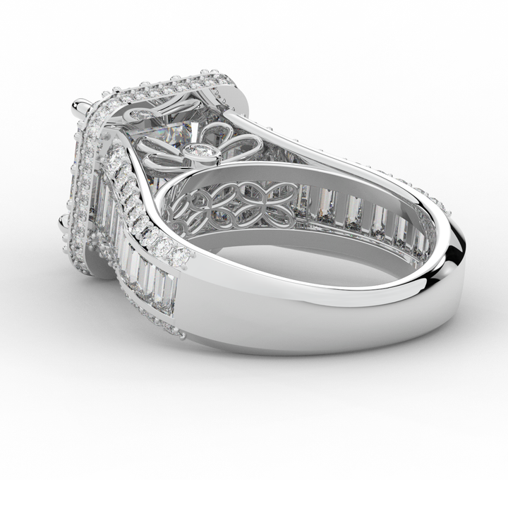 6.10CT.TW ASCHER LAB DIAMOND HALO ENGAGEMENT RING - Nazarelle