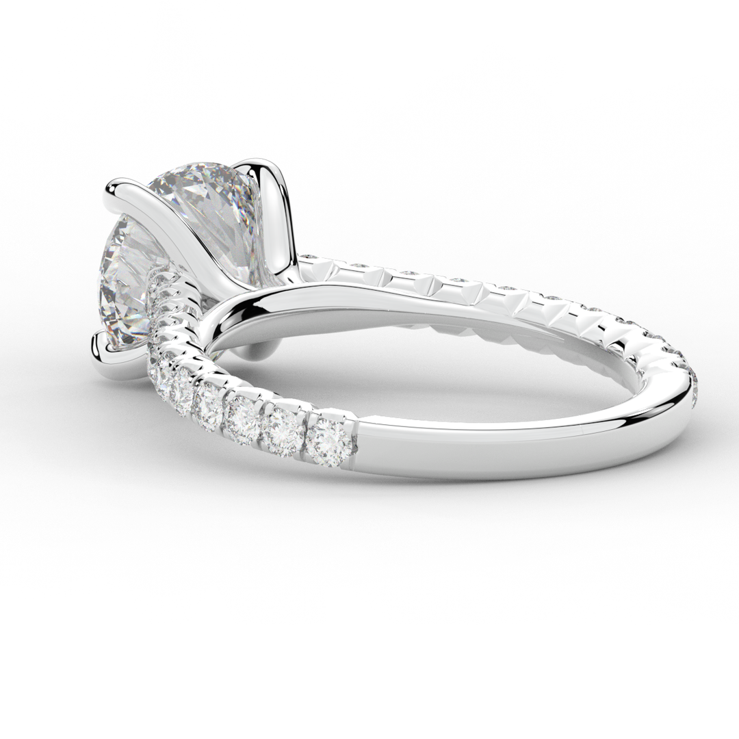 2.40CT.TW ROUND LAB DIAMOND ENGAGEMENT RING - Nazarelle