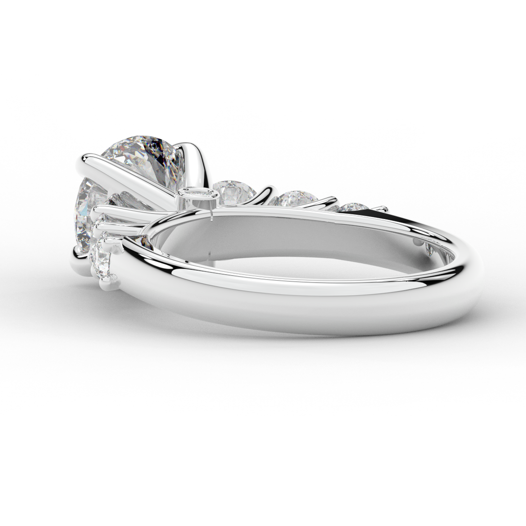 3.00CT.TW ROUND LAB DIAMOND  ENGAGEMENT RING - Nazarelle