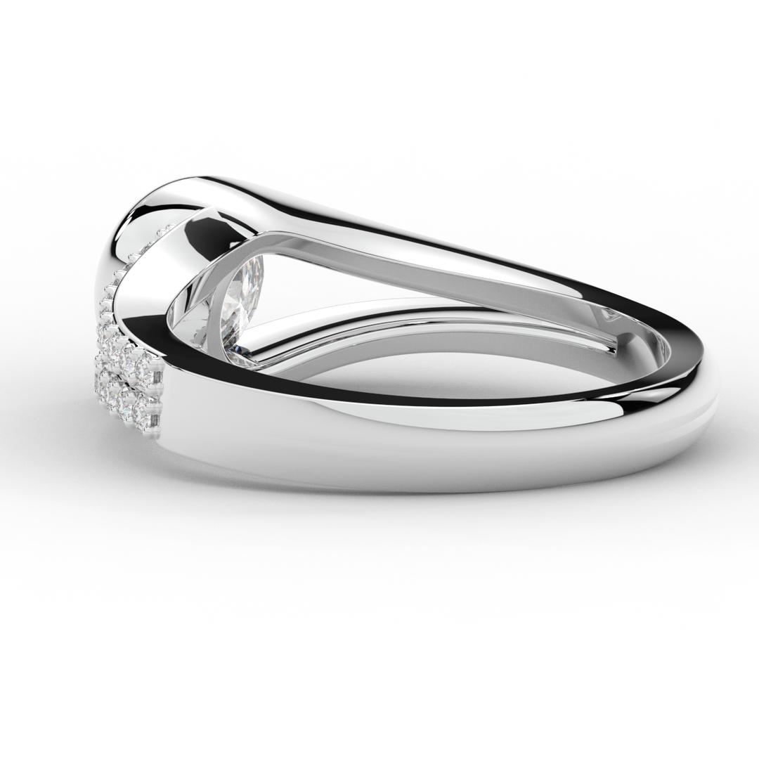 1.10CT.TW ROUND LAB DIAMOND SOLITAIRE ENGAGEMENT RING - Nazarelle