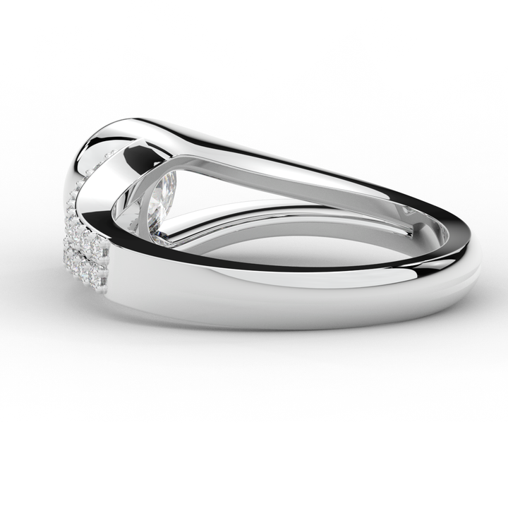 1.10CT.TW ROUND LAB DIAMOND SOLITAIRE ENGAGEMENT RING - Nazarelle