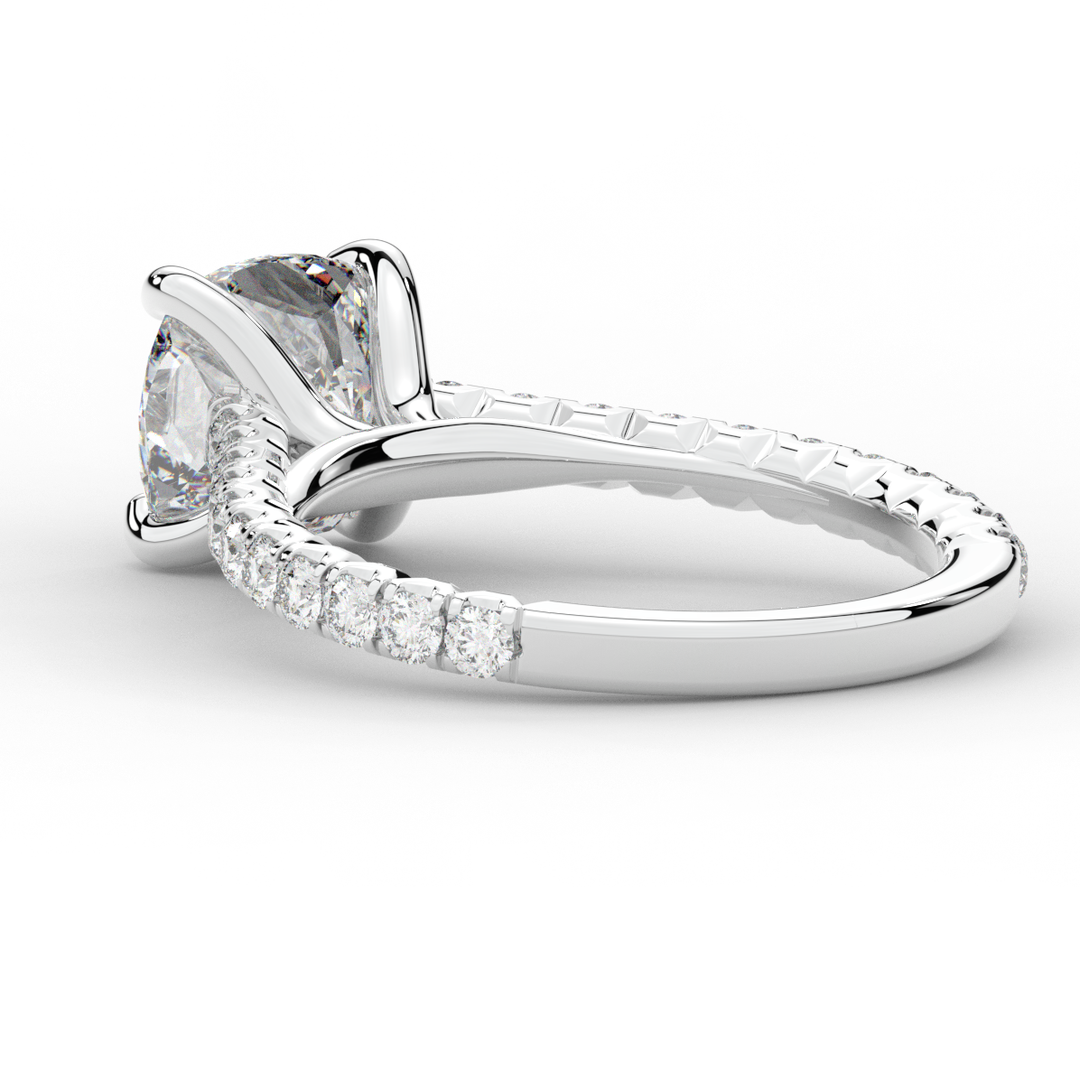 2.40CT.TW CUSHION LAB DIAMOND ENGAGEMENT RING - Nazarelle