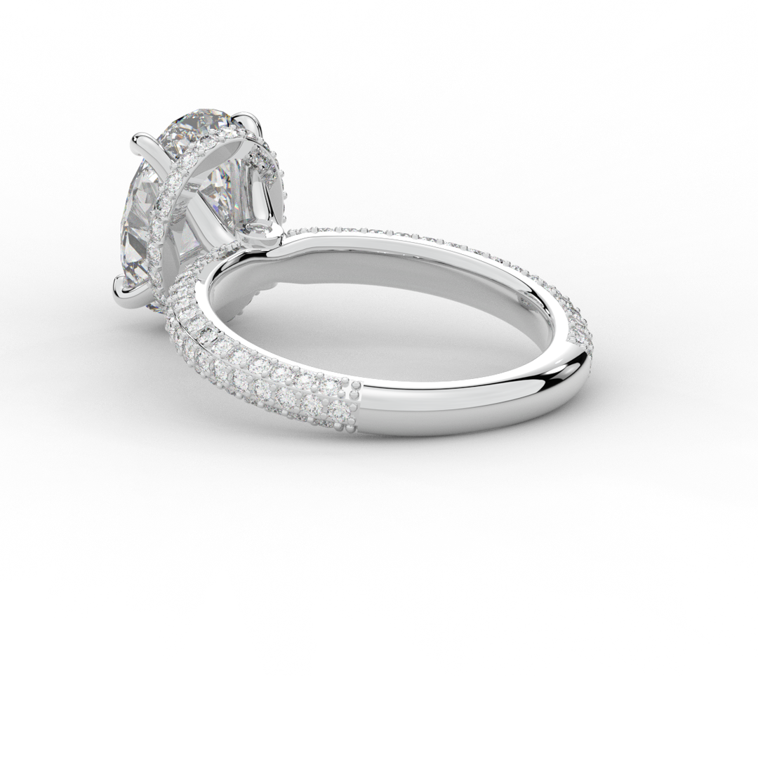 3.60CT.TW OVAL LAB DIAMOND SOLITAIRE ENGAGEMENT RING - Nazarelle