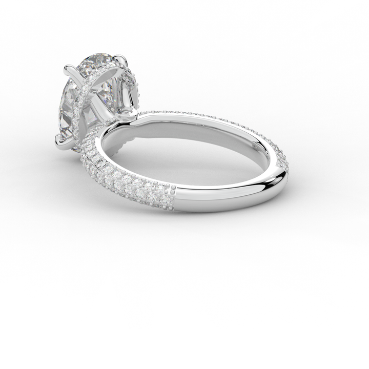 3.60CT.TW OVAL LAB DIAMOND SOLITAIRE ENGAGEMENT RING - Nazarelle
