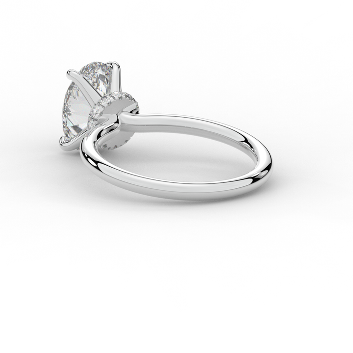 2.05CT.TW OVAL LAB DIAMOND SOLITAIRE ENGAGEMENT RING - Nazarelle