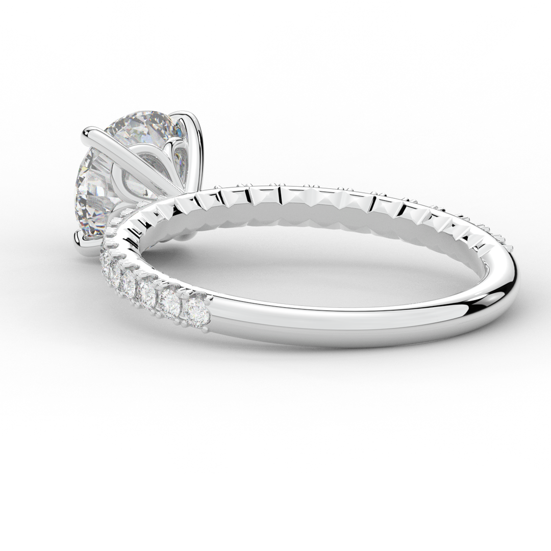 1.75CT.TW ROUND LAB DIAMOND SOLITAIRE ENGAGEMENT RING - Nazarelle