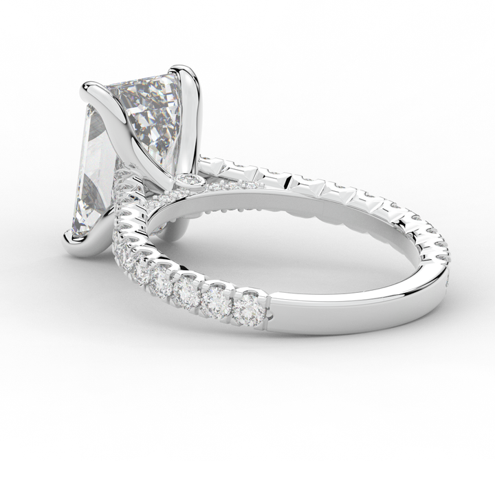4.25CT.TW EMERALD CUT LAB DIAMOND SOLITAIRE ENGAGEMENT RING - Nazarelle