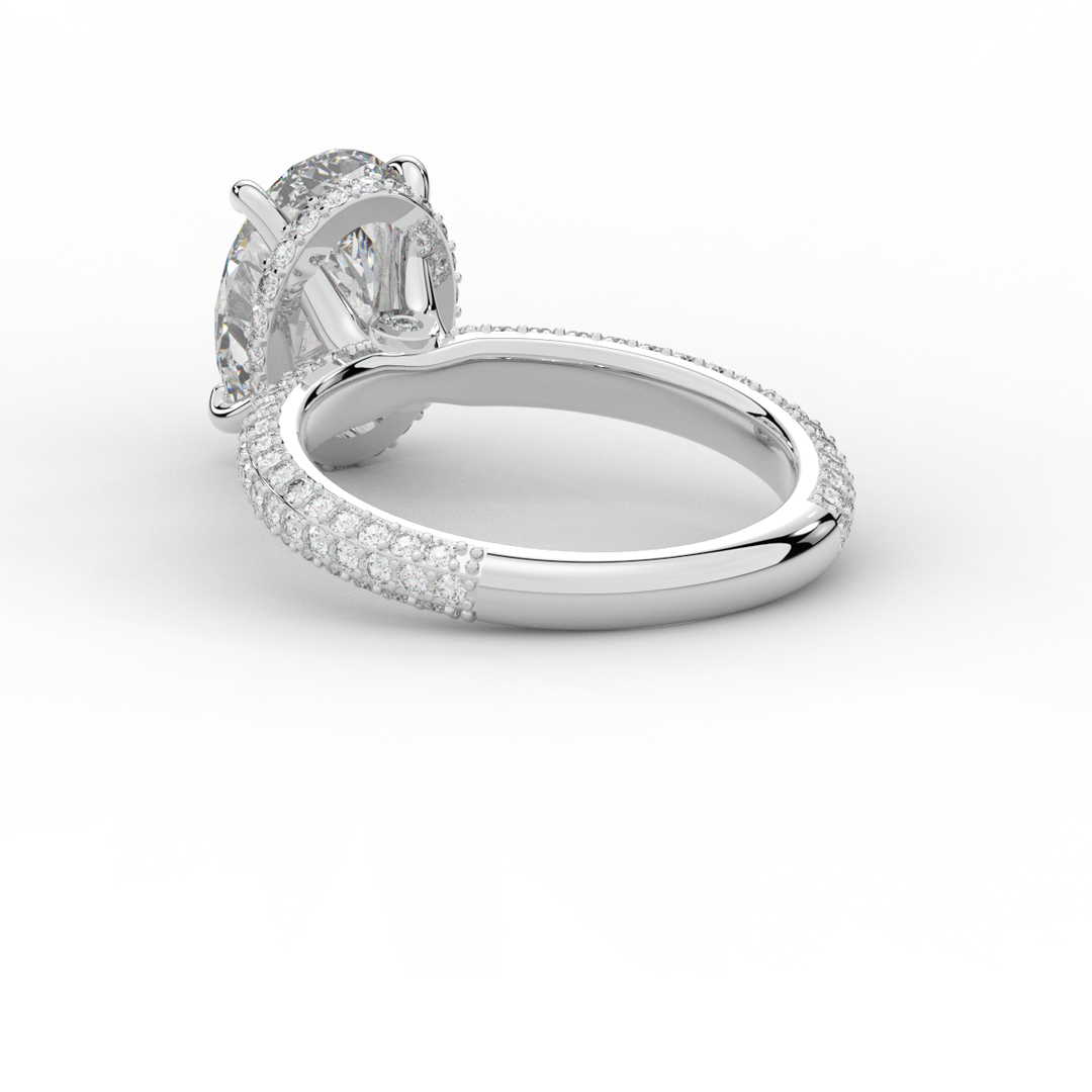 3.60CT.TW OVAL LAB DIAMOND SOLITAIRE ENGAGEMENT RING - Nazarelle