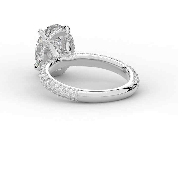 3.60CT.TW OVAL LAB DIAMOND SOLITAIRE ENGAGEMENT RING - Nazarelle
