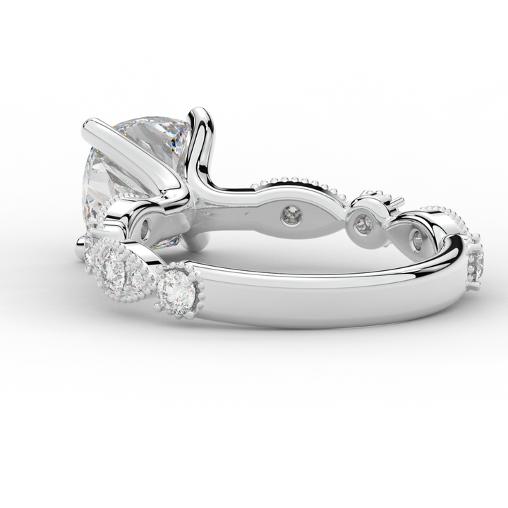 2.50CT.TW CUSHION LAB DIAMOND SOLITAIRE ENGAGEMENT RING - Nazarelle