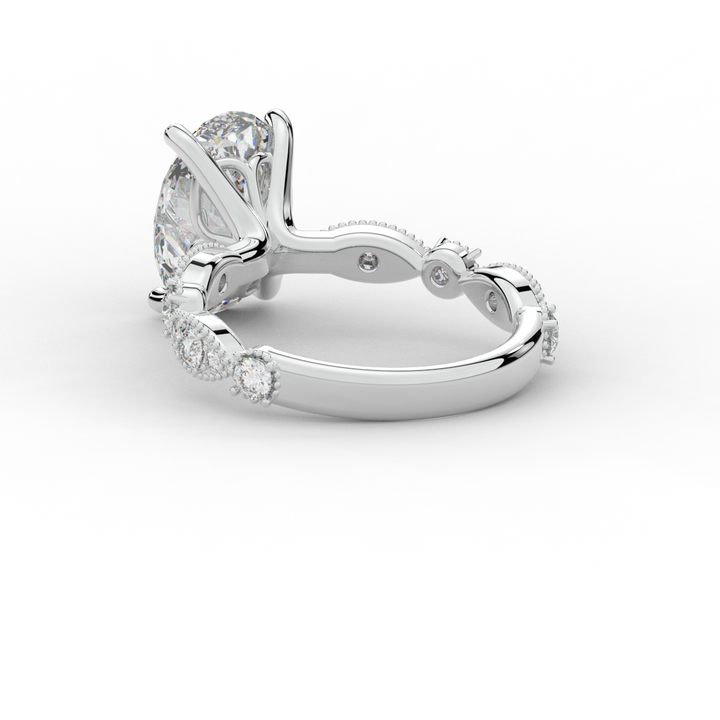 3.50CT.TW OVAL LAB DIAMOND SOLITAIRE ENGAGEMENT RING - Nazarelle