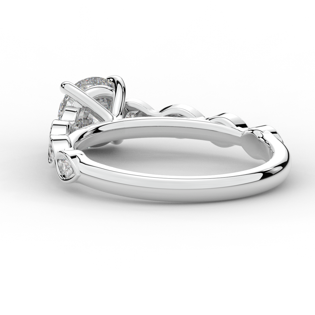 1.15CT.TW ROUND LAB DIAMOND SOLITAIRE ENGAGEMENT RING - Nazarelle