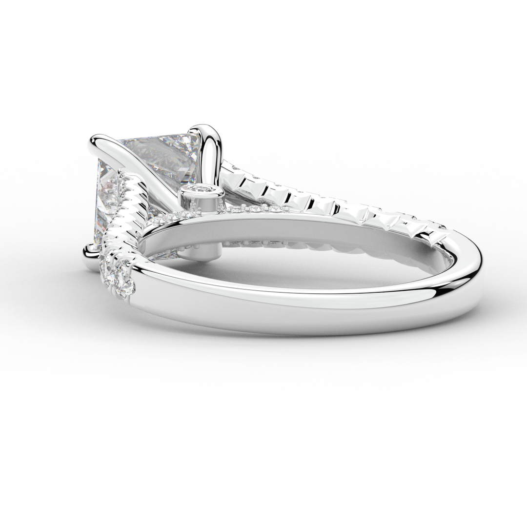 2.45CT.TW PRINCESS LAB DIAMOND ENGAGEMENT RING - Nazarelle