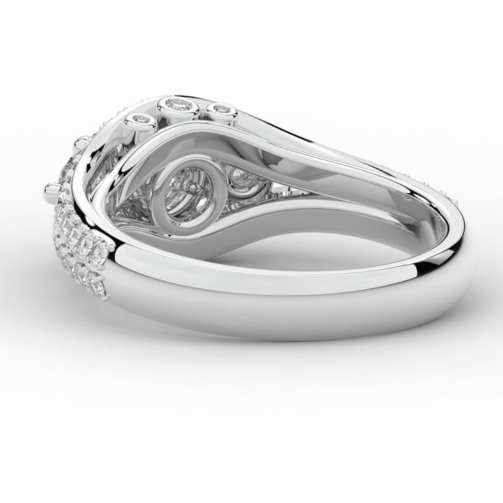 1.90CT.TW ROUND LAB DIAMOND THREE STONE ENGAGEMENT RING - Nazarelle