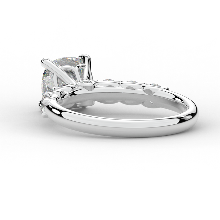2.60CT.TW CUSHION LAB DIAMOND SOLITAIRE ENGAGEMENT RING - Nazarelle
