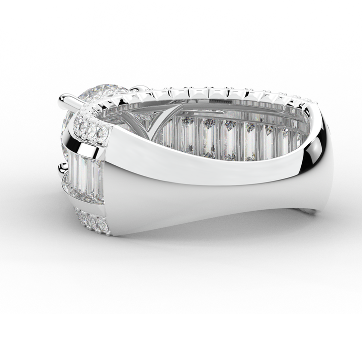 3.15CT.TW ROUND LAB DIAMOND ENGAGEMENT RING - Nazarelle