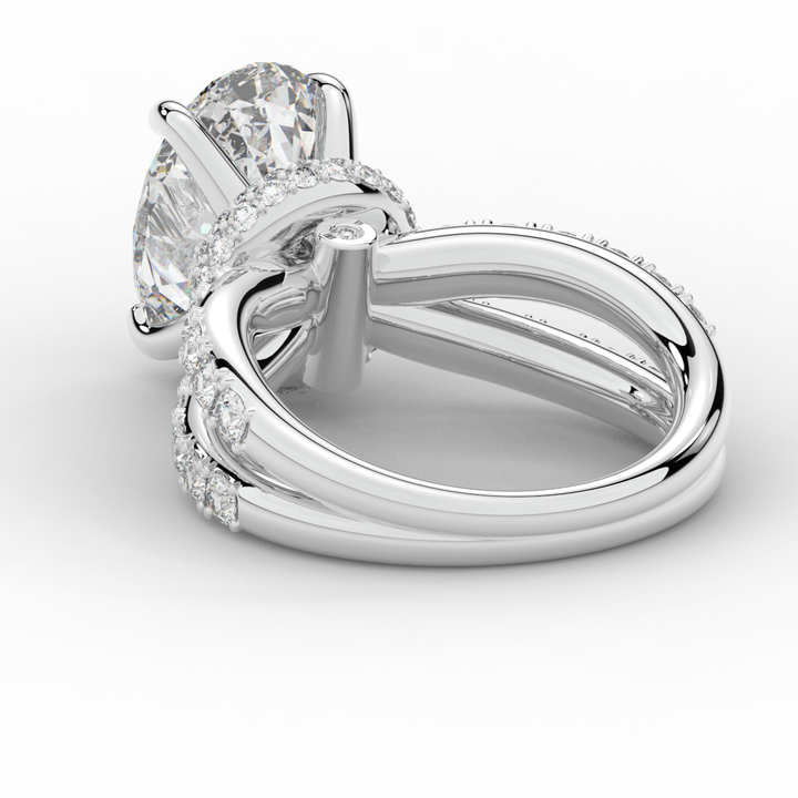 6.25CT.TW OVAL LAB DIAMOND ENGAGEMENT RING