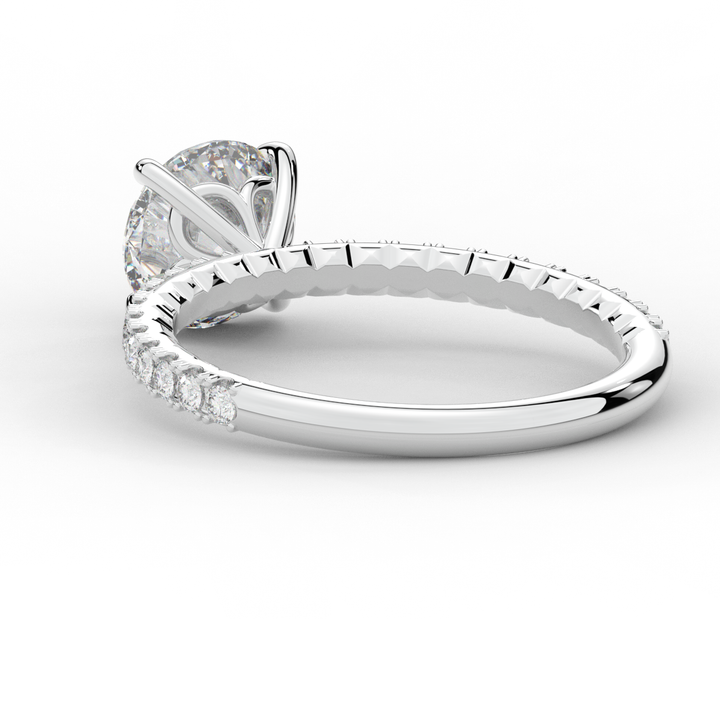 1.75CT.TW ROUND LAB DIAMOND SOLITAIRE ENGAGEMENT RING - Nazarelle