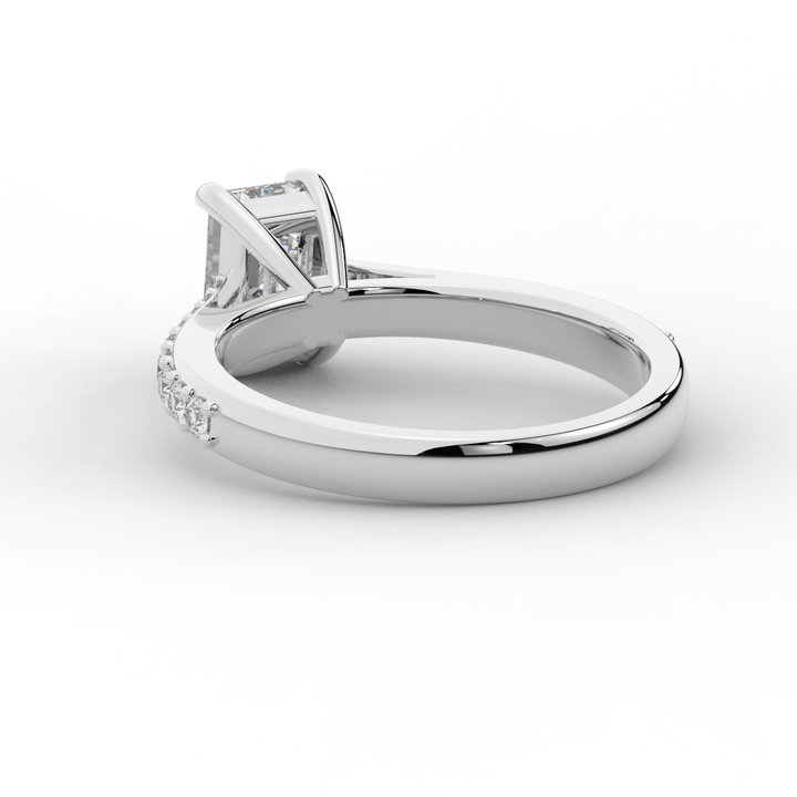 1.25CT.TW EMERALD CUT LAB DIAMOND SOLITAIRE ENGAGEMENT RING - Nazarelle
