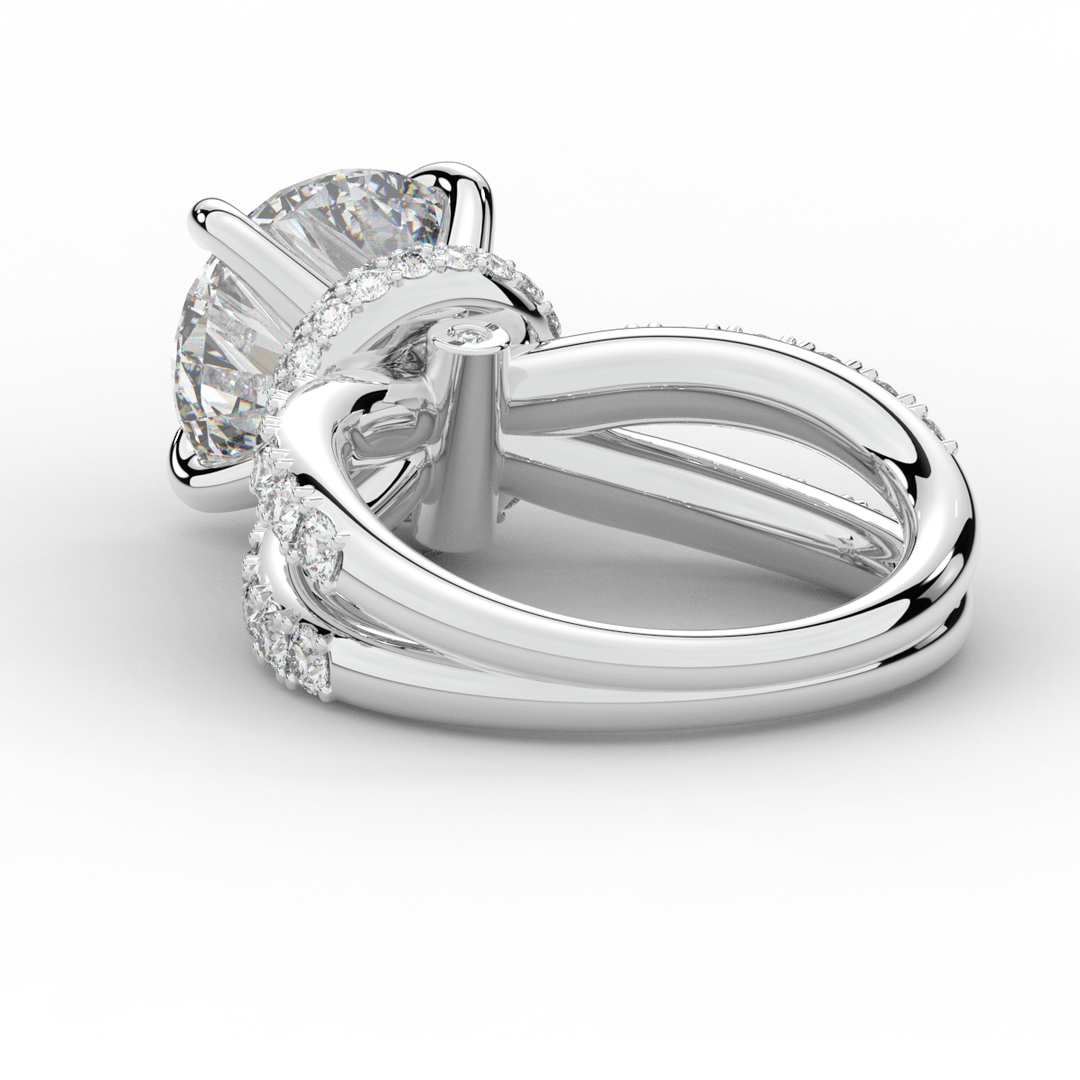 6.25CT.TW ROUND LAB DIAMOND ENGAGEMENT RING - Nazarelle