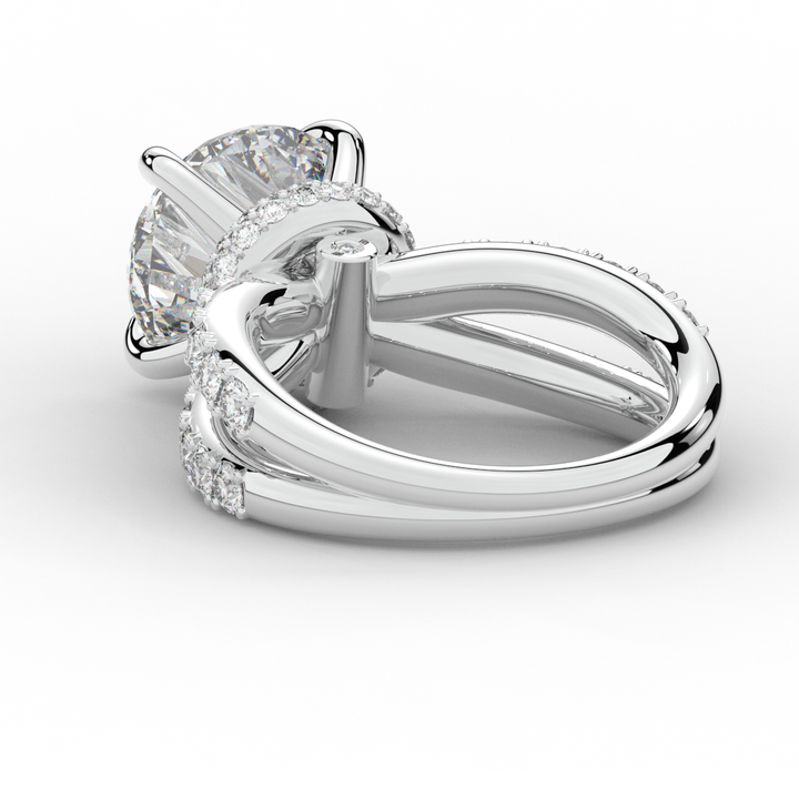 6.25CT.TW ROUND LAB DIAMOND ENGAGEMENT RING - Nazarelle