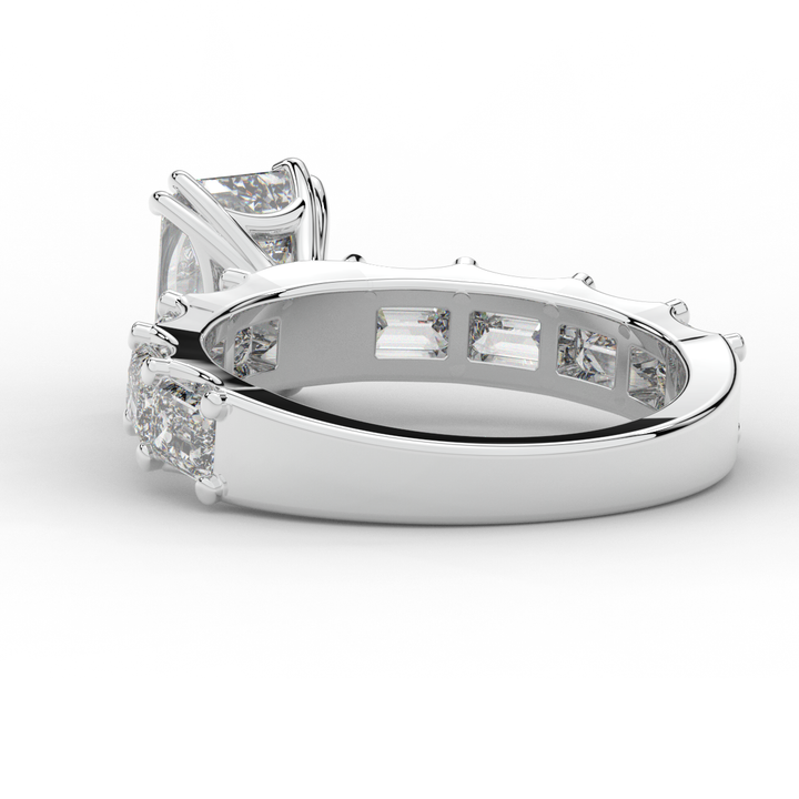 3.75CT.TW EMERALD CUT LAB DIAMOND SOLITAIRE ENGAGEMENT RING