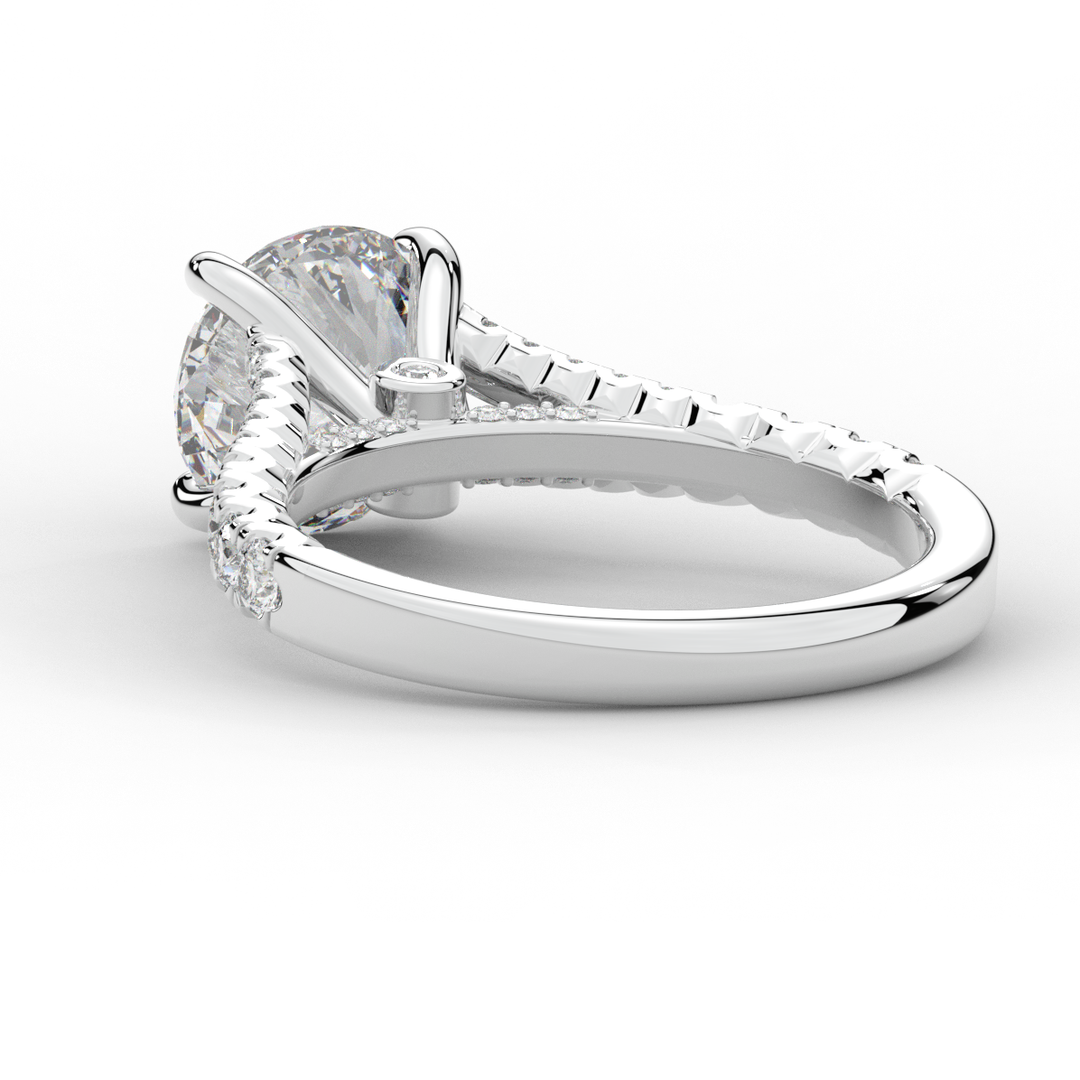 2.45CT.TW ROUND LAB DIAMOND ENGAGEMENT RING - Nazarelle