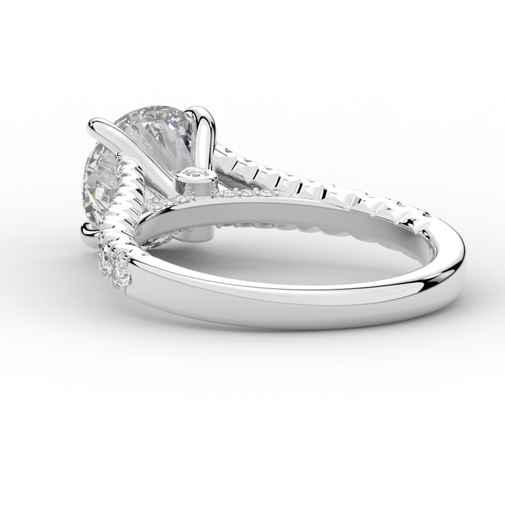2.45CT.TW ROUND LAB DIAMOND ENGAGEMENT RING - Nazarelle