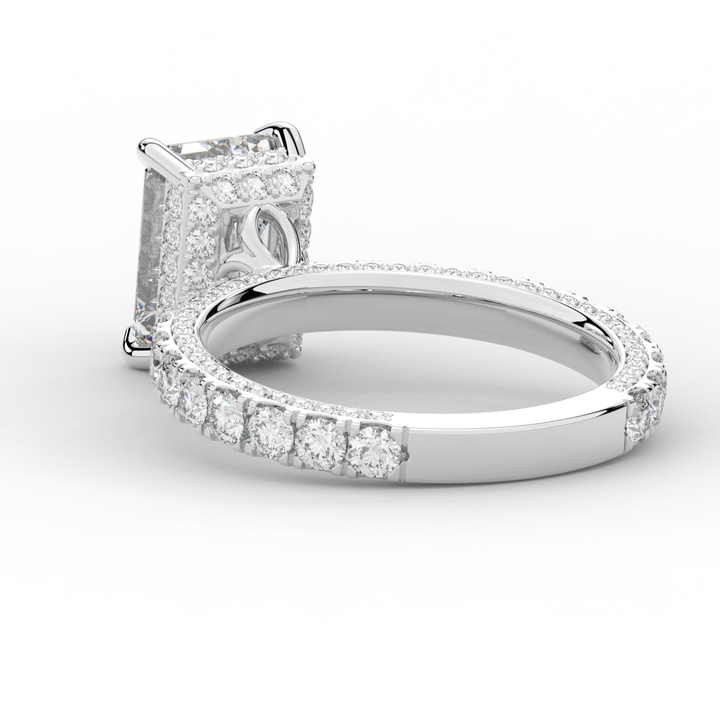 3.00CT.TW EMERALD CUT LAB DIAMOND ENGAGEMENT RING - Nazarelle