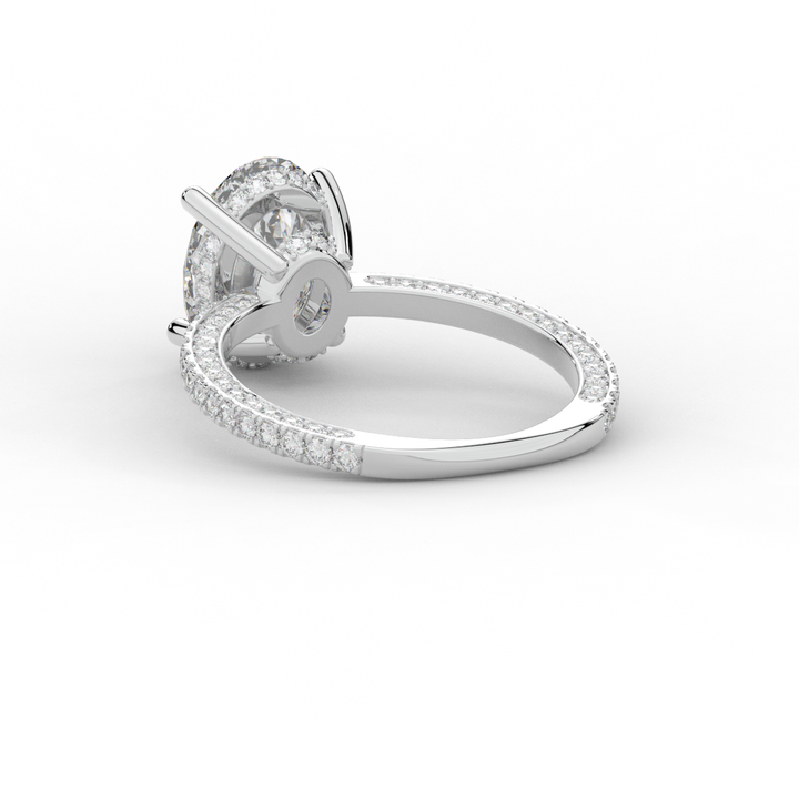 3.15CT.TW OVAL LAB DIAMOND SOLITAIRE ENGAGEMENT RING - Nazarelle