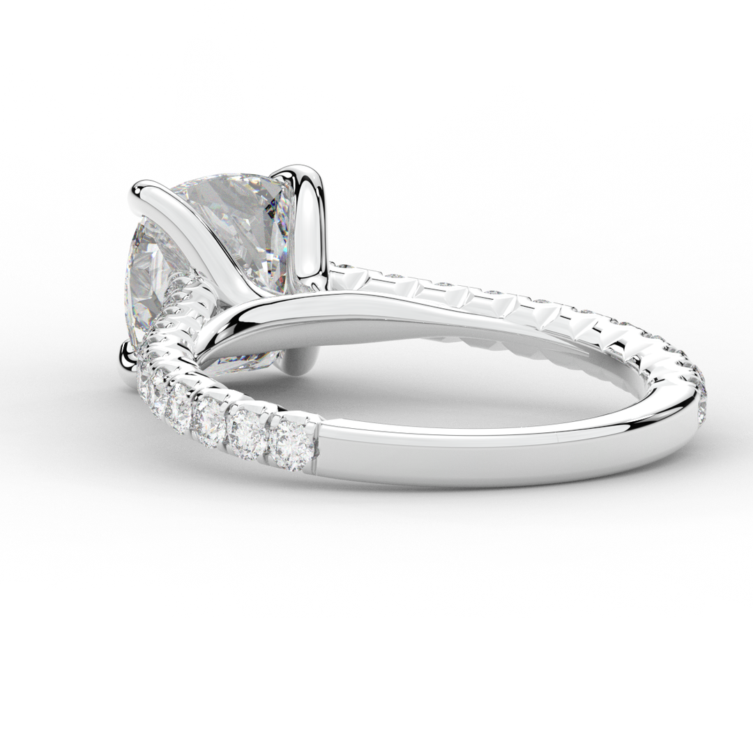 2.40CT.TW CUSHION LAB DIAMOND ENGAGEMENT RING - Nazarelle