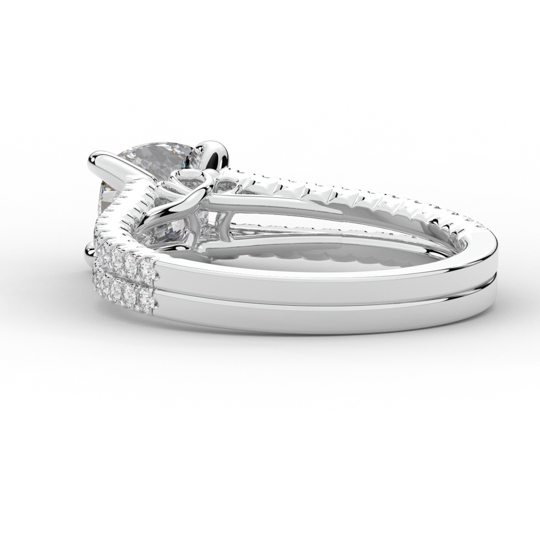1.90CT.TW CUSHION LAB DIAMOND SOLITAIRE ENGAGEMENT RING - Nazarelle