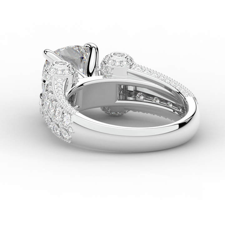 4.75CT.TW CUSHION LAB DIAMOND ENGAGEMENT RING - Nazarelle