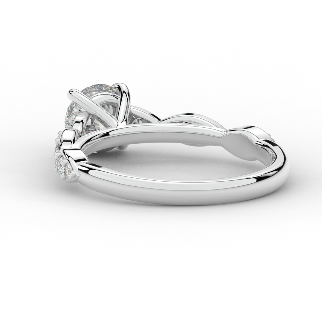 1.20CT.TW ROUND LAB DIAMOND SOLITAIRE ENGAGEMENT RING - Nazarelle