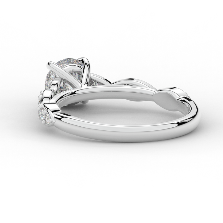 1.20CT.TW ROUND LAB DIAMOND SOLITAIRE ENGAGEMENT RING - Nazarelle
