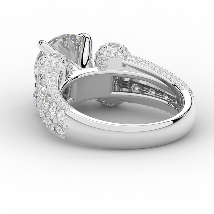 4.75CT.TW ROUND LAB DIAMOND ENGAGEMENT RING - Nazarelle