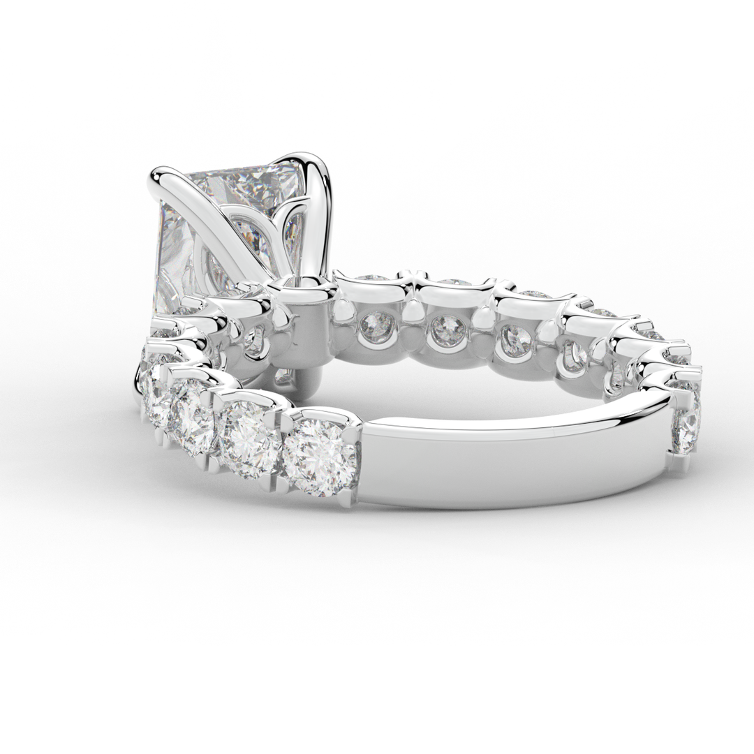 4.35CT.TW RADIANT LAB DIAMOND ENGAGEMENT RING - Nazarelle