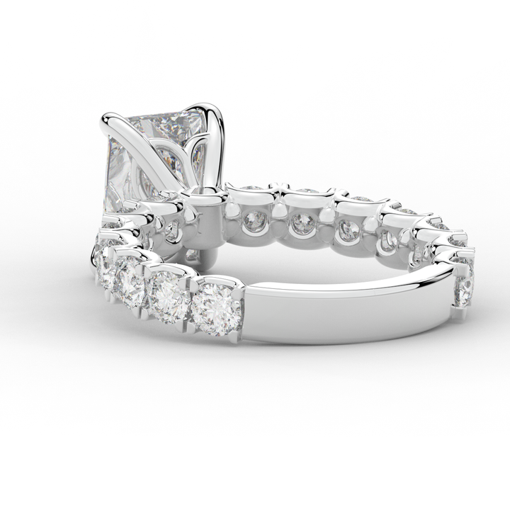 4.35CT.TW RADIANT LAB DIAMOND ENGAGEMENT RING - Nazarelle